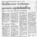 Egtved - Avisoverskrifter fra møde i 1975